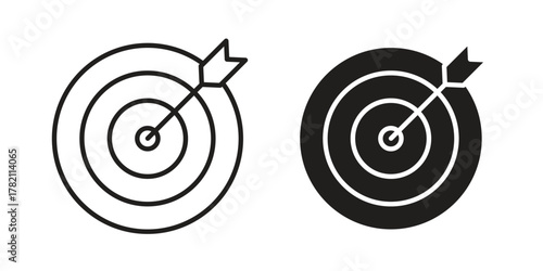 Bullseye icon for template. Icon vector graphic set