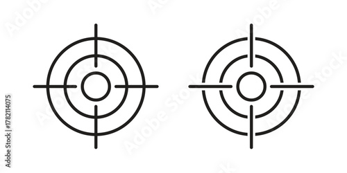 Bullseye pointer icon for template. Icon vector graphic set