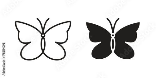 Butterfly icon for template. Icon vector graphic set