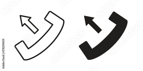 Call outgoing icon for template. Icon vector graphic set