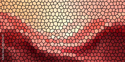 Seamless red leather texture design with heart and stripe patterns for fabric or wallpaper