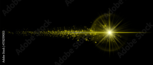 Soft lens flare with glowing dust trail and realistic light diffusion. Great for cinematic overlays, photo retouching, and modern digital visual compositions.