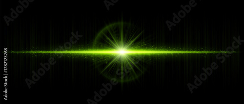 Bright optical flare with glowing streak and fine particle diffusion. Perfect for digital design, overlays, and cinematic effects with modern light depth.