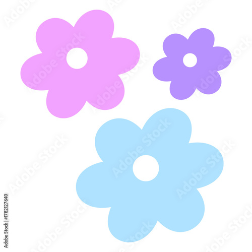Cute Pastel Simple Flower Arrangement Blossom Floral Design Illustration