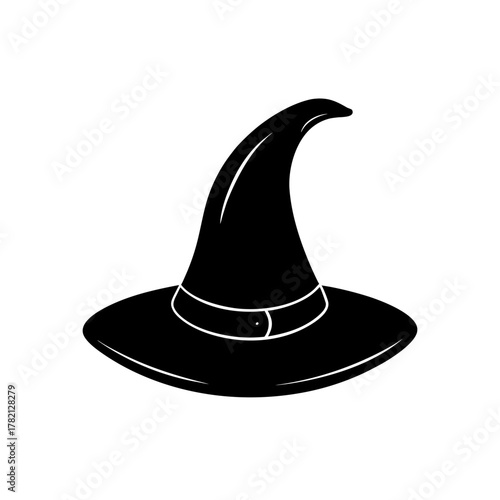 Witch hat icon for halloween magic, costume, and party celebration