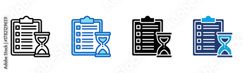 Task Management icon Multi Style Vector Illustration