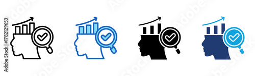 Analytical Skills icon Multi Style Vector Illustration