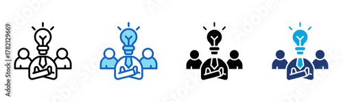 Leadership Inspiration icon Multi Style Vector Illustration