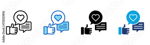 Feedback icon Multi Style Vector Illustration
