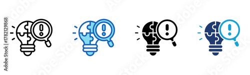 Problem Analysis icon Multi Style Vector Illustration