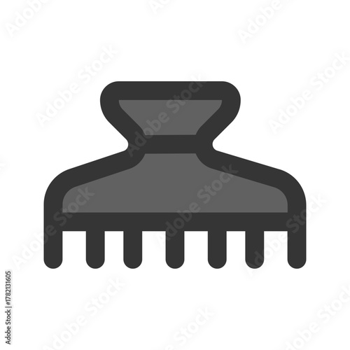 hair clamp flat line icon