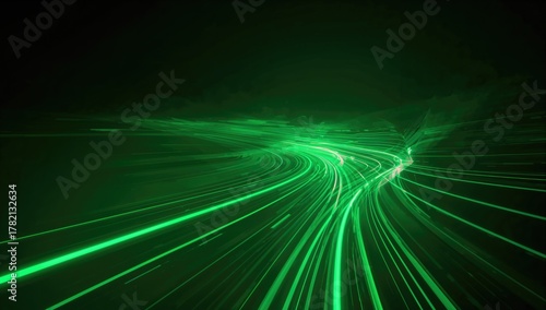 Naklejka High-tech green light effect backdrop, suitable for UI design