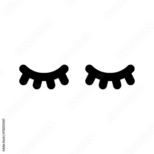 eyelashes glyph icon