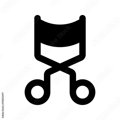 eyelash curler glyph icon