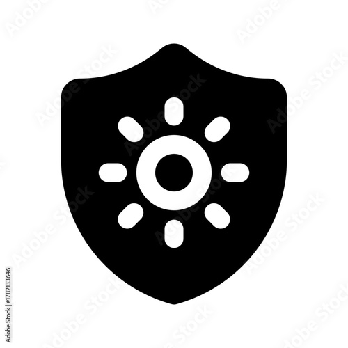 sun protection glyph icon