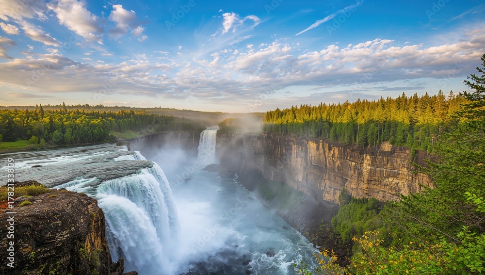 Fototapeta premium Stock Image of Falls, showcasing the beauty of nature, seasonal change