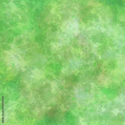 グリーンの水彩風背景テクスチャ
