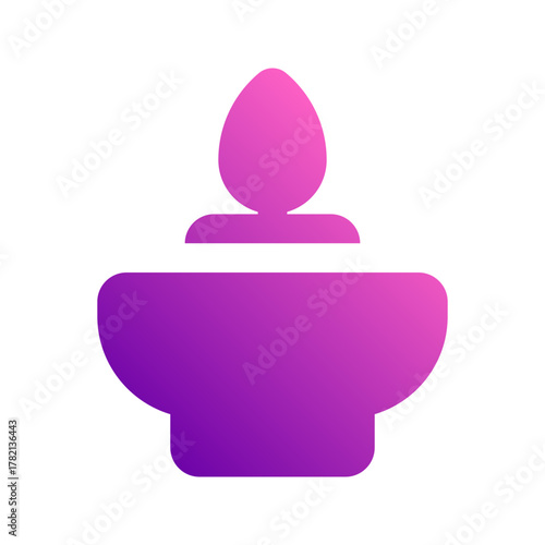 spa candle glyph gradient icon