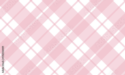 pink and white plaid seamless pattern, picnic tablecloth style background design