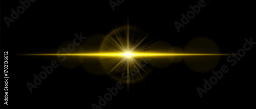 Optical flare with luminous beam, soft reflections, and transparent glow. Ideal for digital overlays, cinematic lighting, and futuristic visual compositions.