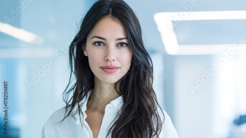 Confident Young Professional Woman Posing in Modern Office, Displaying Success and Corporate Leadership Free Download Confident Young Professional Woman Posing in Modern Office, Displaying Success and Corporate Leadership - GFXLoad