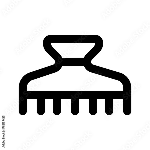 hair clamp line icon