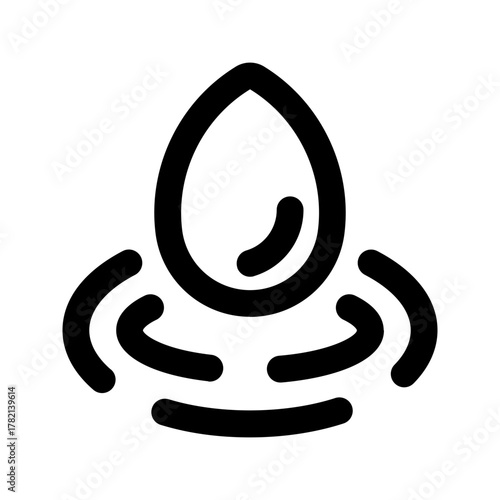 water drop line icon