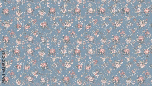 Delicate small flowers adorned with charming floral designs, suitable for textile patterns,