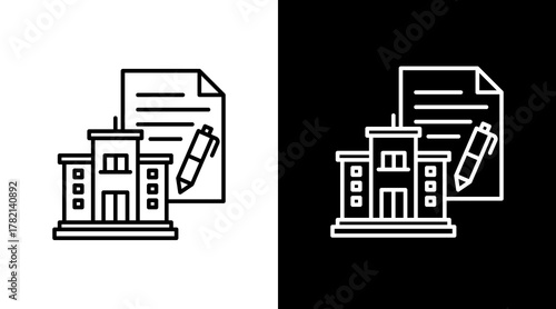 Corporate Accountability  White Icon Set Design