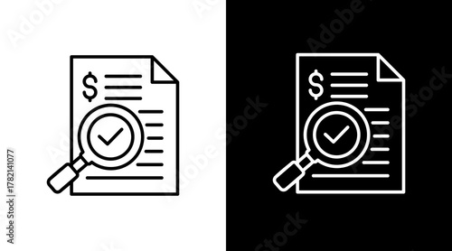 Transparency Reporting  White Icon Set Design