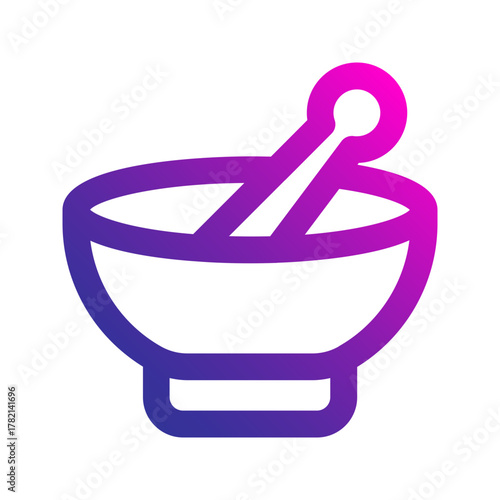 mortar line gradient icon