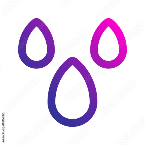 Cuadro en lienzo water line gradient icon