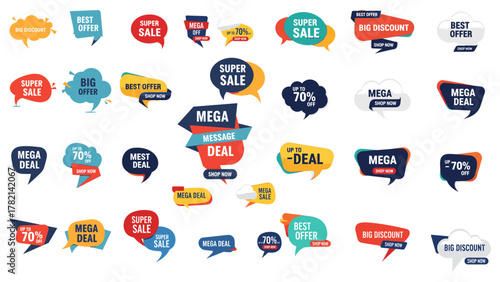 Bright Sale Badges And Discount Labels Collection For Marketing And E-commerce Promotions Online Retail