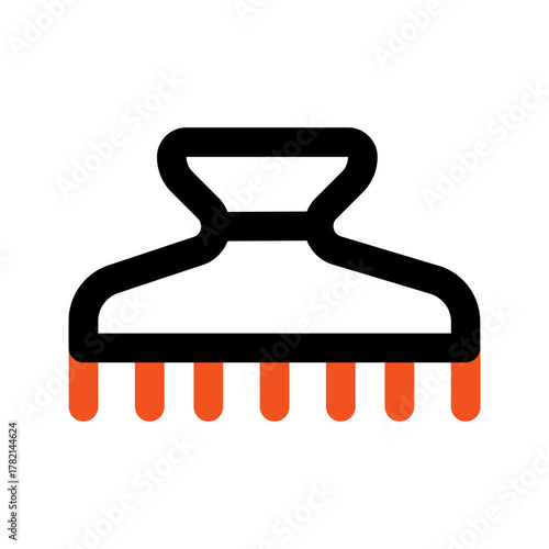 hair clamp outline color icon