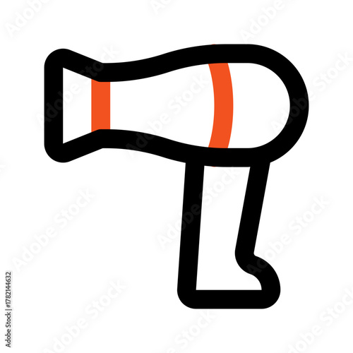 hair dryer outline color icon