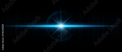 Bright optical flare with glowing streak and fine particle diffusion. Perfect for digital design, overlays, and cinematic effects with modern light depth.