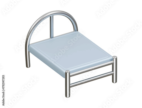 iron bed icon 3d illustration render