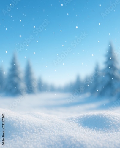 Wallpaper Mural Winter landscape with snow and trees Torontodigital.ca