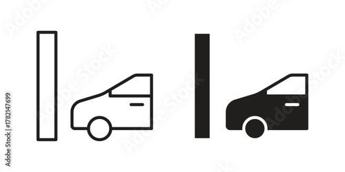 Accident icon in filled, thin line, stroke style for website and apps