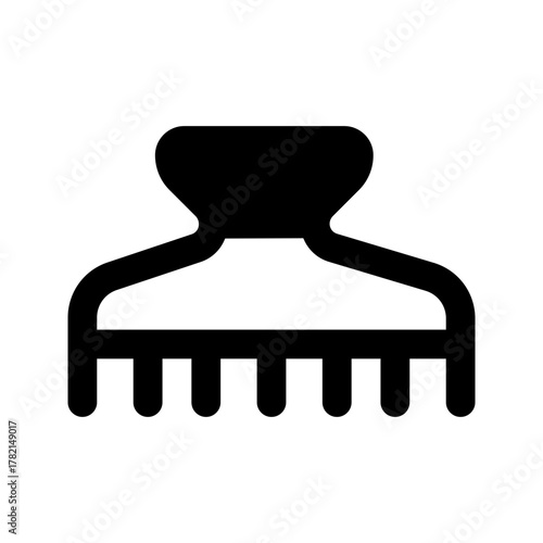 hair clamp line icon