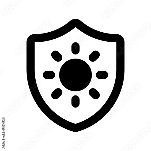 sun protection line icon