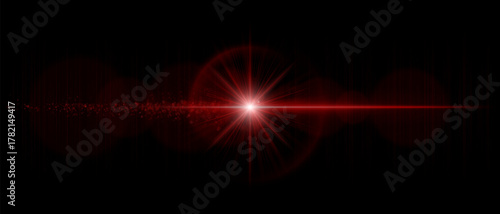 Optical lens flare with bright central light, soft reflections, and glowing dust particles. Perfect for overlays, sci-fi effects, and luminous digital visuals.