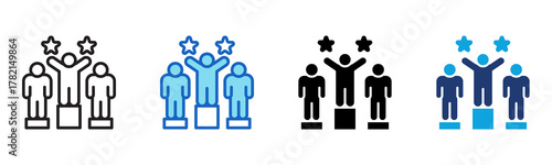 Competitive Advantage Icon Multi Style Vector Illustration