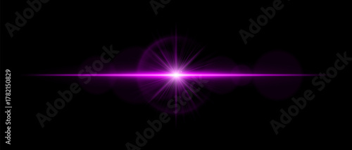 Optical flare with luminous beam, soft reflections, and transparent glow. Ideal for digital overlays, cinematic lighting, and futuristic visual compositions.