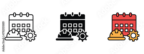 Construction Management icon vector. planning and managing tasks efficiently symbol. vector illustration.