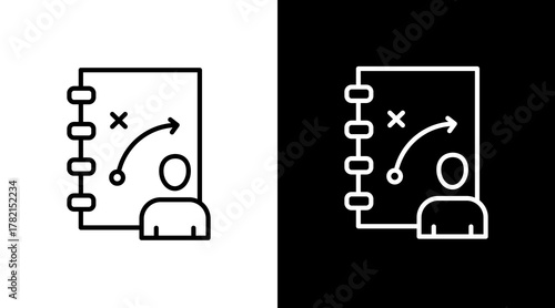 Strategy  White Icon Set Design