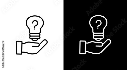 Idea  White Icon Set Design