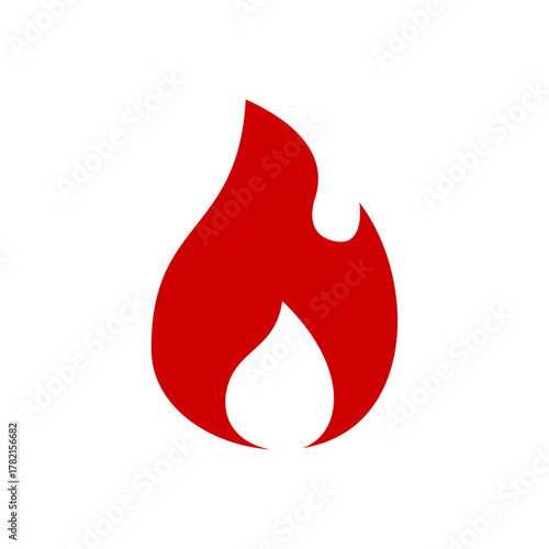 Vector image of game UI icon template asset transparent Fire or Flame button