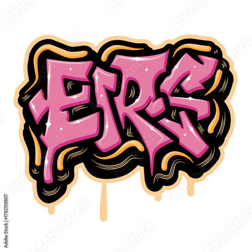Eire graffiti lettering typography art illustration