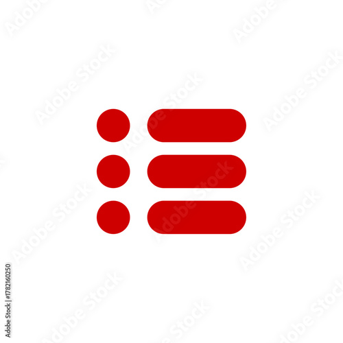 Vector image of game UI icon template asset transparent List Menu button